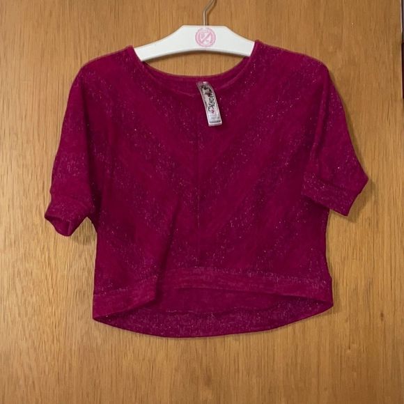 •KNITWORKS• little girls pink chevron striped blouse in size 10/12(L) - Picture 4 of 5